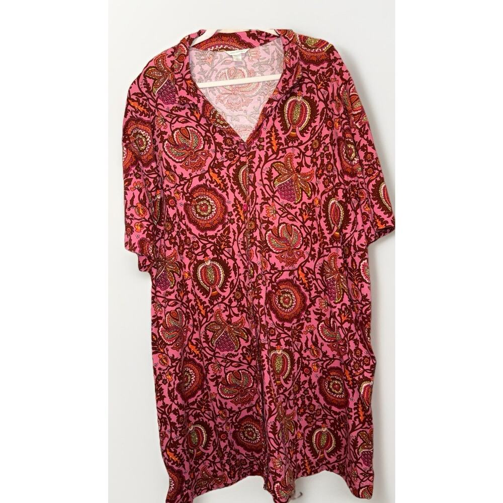 Vera Bradley Womens Size 2x Plus Size Floral Sleepshirt Nightgown Cotton